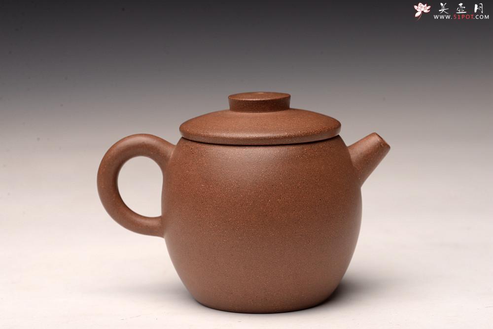 紫砂壶图片：耿其群全手作品 摹古巨轮 优质段泥 古朴拙雅 - 美壶网