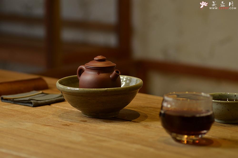 紫砂壶图片：美壶特惠 玩味巨轮 茶人最爱 实用 独孔加不锈钢滤网 - 美壶网