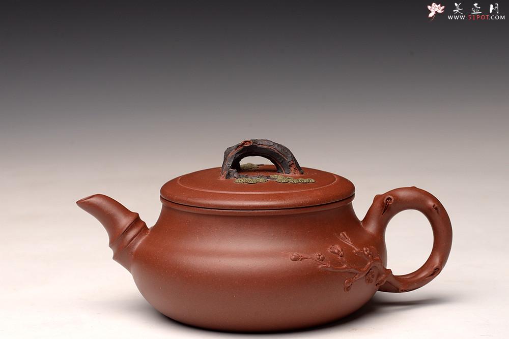 紫砂壶图片：精神 实用花器 三友会聚 地槽青清香 - 美壶网