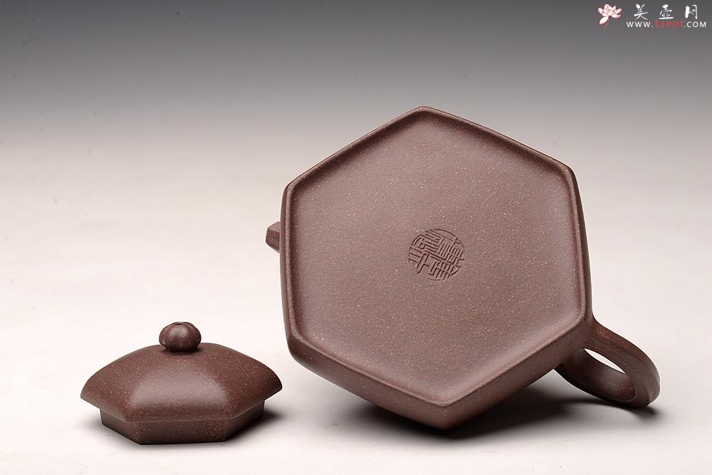 紫砂壶图片：唐文丙申年新品 厚重大气 全手明式六瓣  - 美壶网