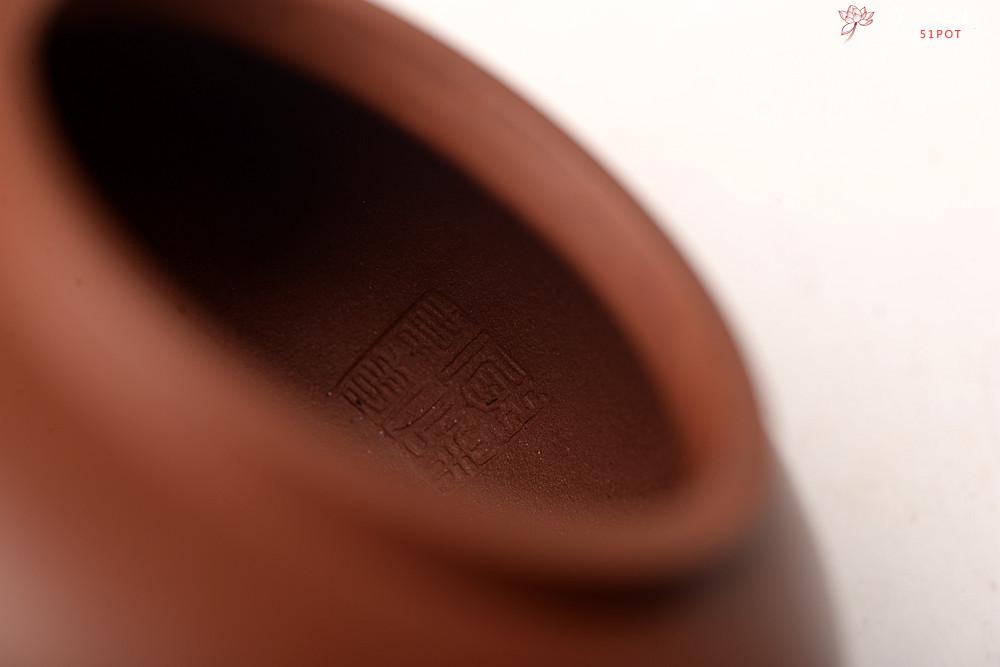 紫砂壶图片：优质底槽青 别具新意 全手锦上添花~ 炮管直流 - 美壶网