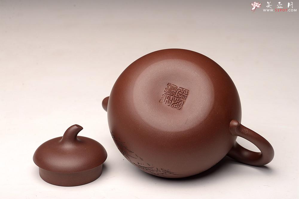 紫砂壶图片：张云熙精品之作 富有逸趣 传统器形 饱满可人 童子接福 茄瓜 - 美壶网