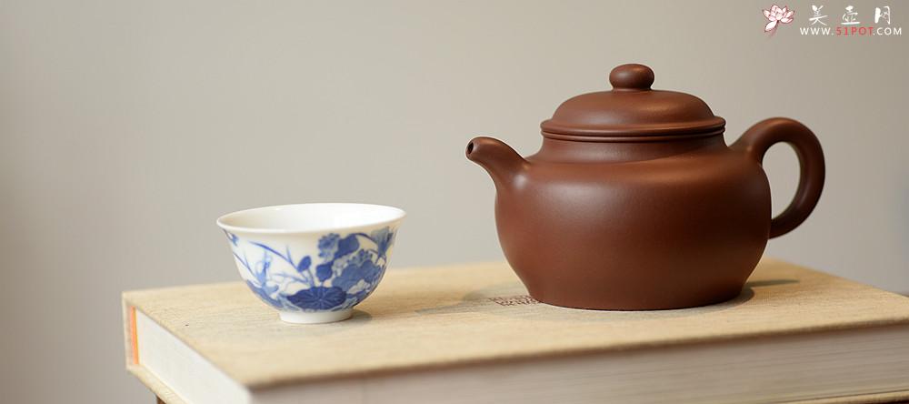 紫砂壶图片：周路健全手新作 传统实用 做工精致 高旭峰款大扁掇只 雄厚大气 - 美壶网