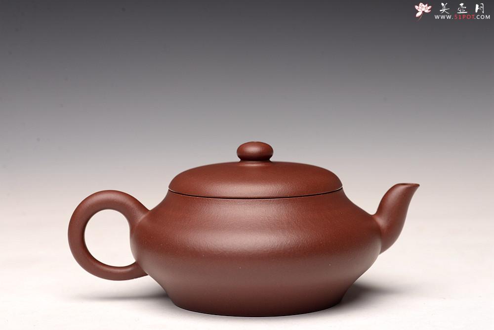 紫砂壶图片：邵春良近作  光素经典 传统全手技法 上下均刹凹 扁灯 优质老清水 - 美壶网