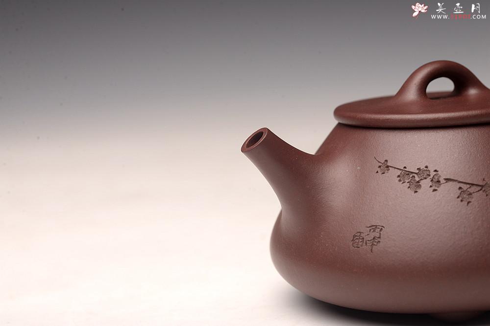 紫砂壶图片：梅骨兰香 全手子冶石瓢 骨肉均挺之精品 - 美壶网