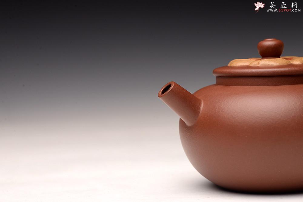 紫砂壶图片：优质底槽青 别具新意 全手锦上添花~ 炮管直流 - 美壶网