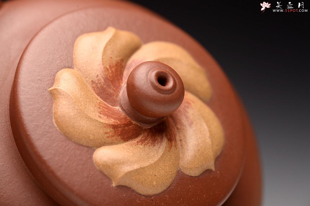 紫砂壶图片：优质底槽青 别具新意 全手锦上添花~ 炮管直流 - 美壶网