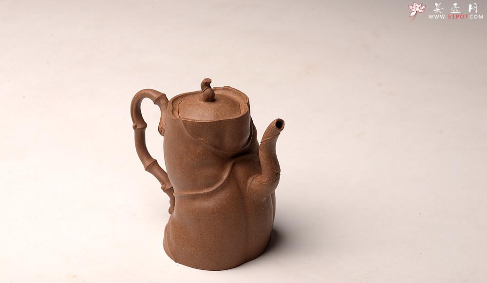 紫砂壶图片：林秀明丙申夏全手原创 摹竹韵寓隐逸之风  隐逸 养怡之福可得永年 - 美壶网