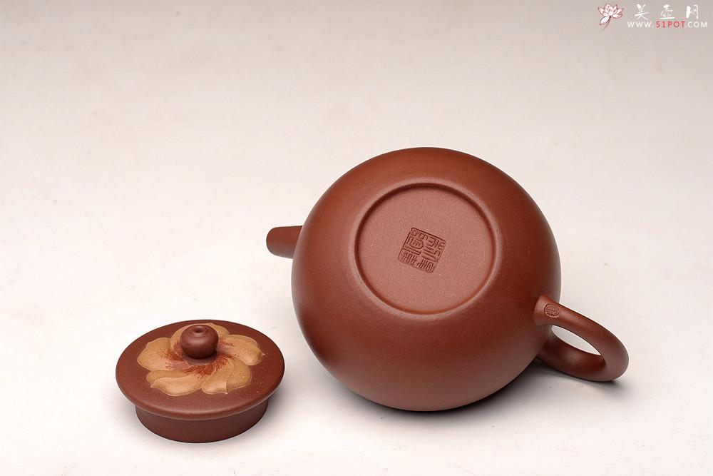 紫砂壶图片：优质底槽青 别具新意 全手锦上添花~ 炮管直流 - 美壶网