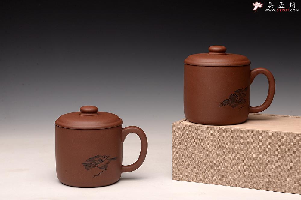 紫砂壶图片： 陆轶舟老师精刻 好料盖杯 精工  - 美壶网