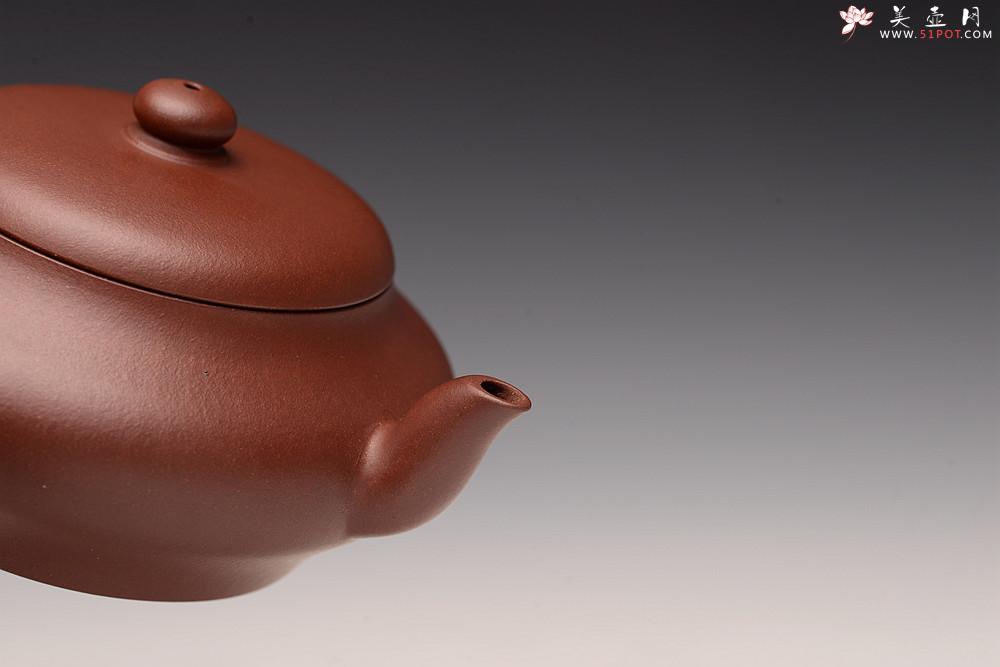 紫砂壶图片：邵春良近作  光素经典 传统全手技法 上下均刹凹 扁灯 优质老清水 - 美壶网