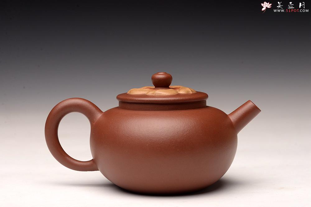 紫砂壶图片：优质底槽青 别具新意 全手锦上添花~ 炮管直流 - 美壶网