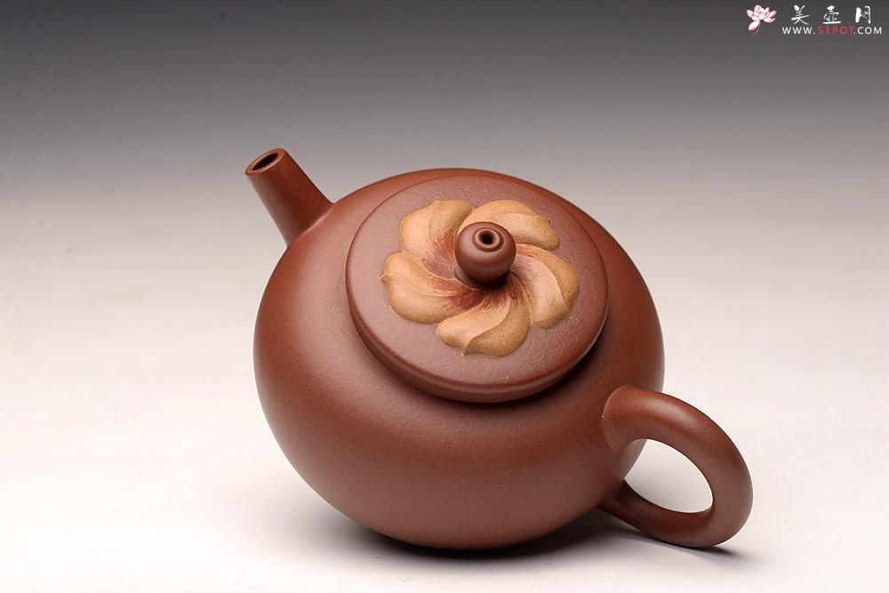 紫砂壶图片：优质底槽青 别具新意 全手锦上添花~ 炮管直流 - 美壶网