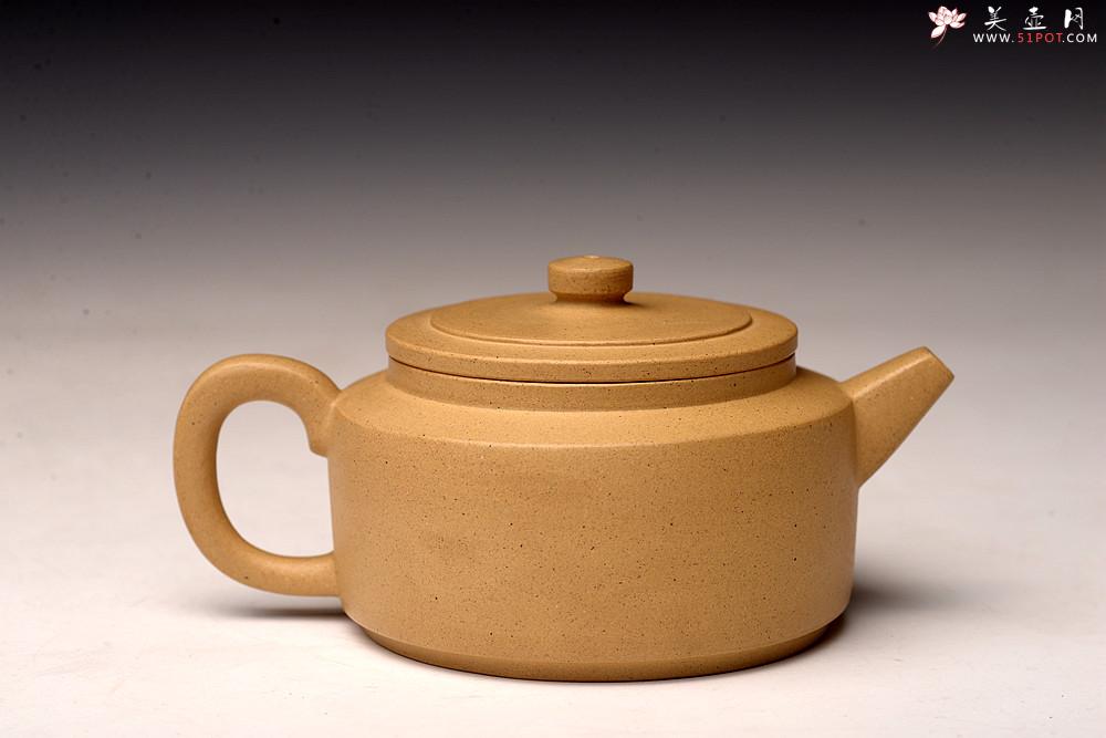 紫砂壶图片：耿其群全手精品 单片拍打 纯净本绿 传统经典 周盘 - 美壶网