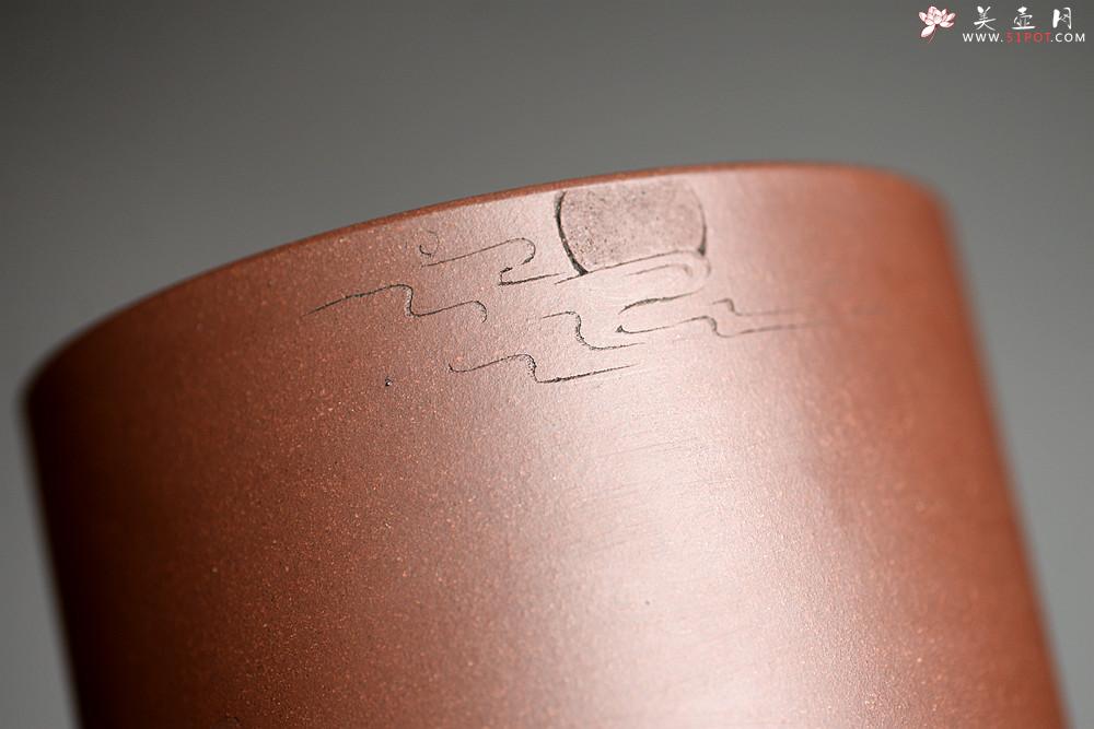 紫砂壶图片：游心堂主人精刻笔筒 刀法细腻 文房雅器 罗汉/玄奘西行 - 美壶网