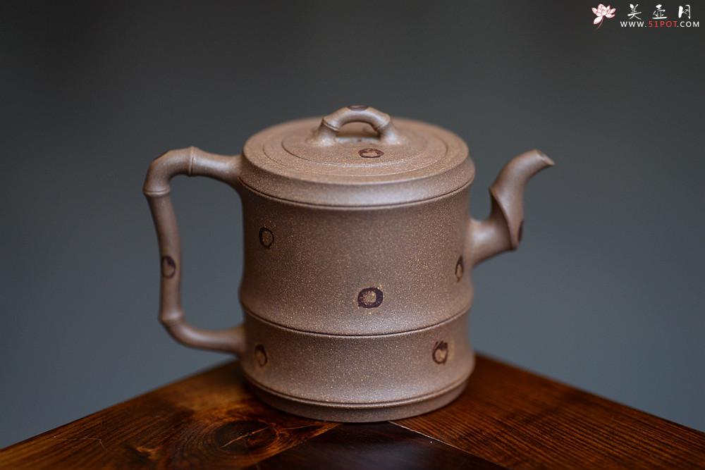 紫砂壶图片：储亚丙申夏全手新作 小秀竹套具 颇具难度 灵秀出尘 优质老段 - 美壶网