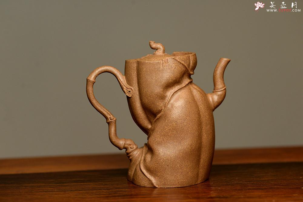 紫砂壶图片:林秀明丙申夏全手原创 摹竹韵寓隐逸之风 隐逸二式 养怡之福可得永年 - 美壶网
