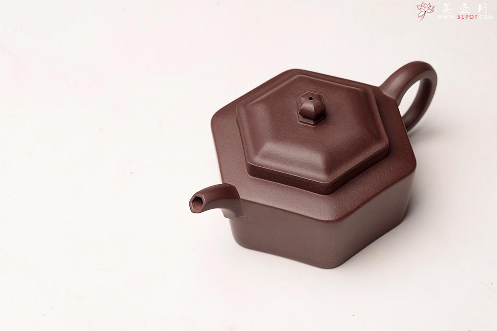 紫砂壶图片：酒虎丙申夏全手新作 古朴文气 素雅精致 六方折角 仅此一把 - 美壶网