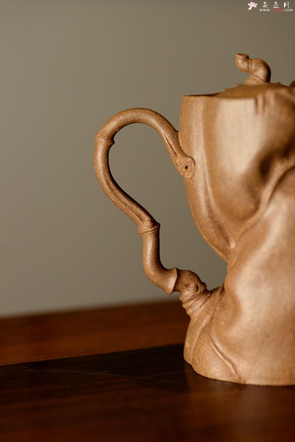 紫砂壶图片:林秀明丙申夏全手原创 摹竹韵寓隐逸之风 隐逸二式 养怡之福可得永年 - 美壶网