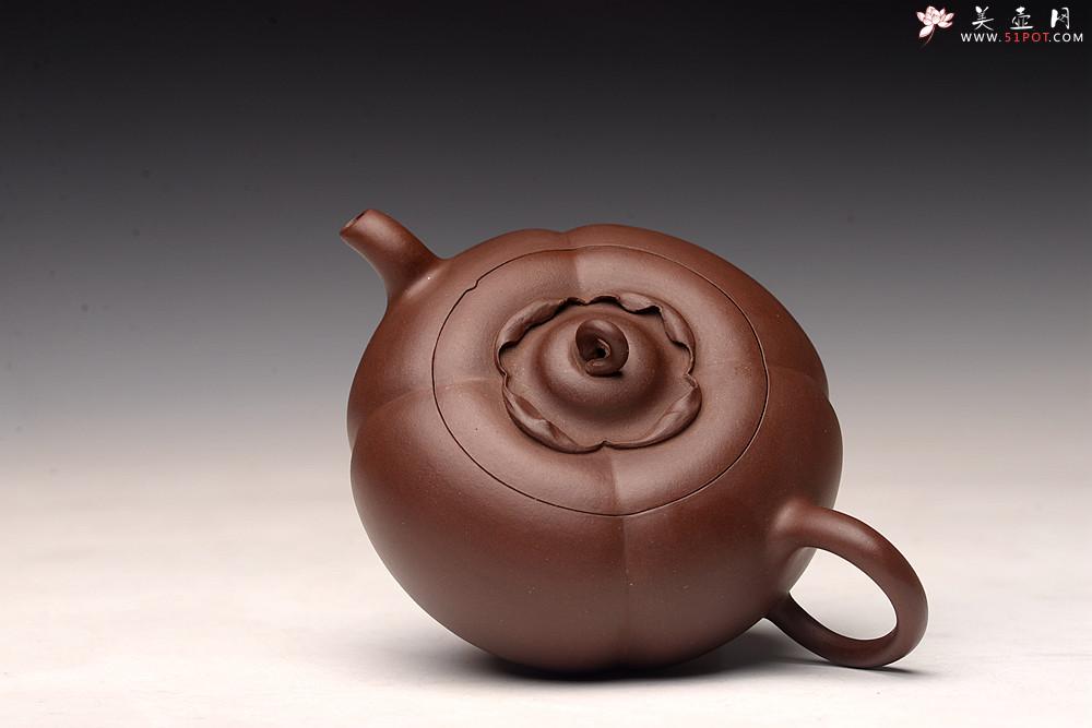 紫砂壶图片：潘丹初丙申夏精品 筋囊花货 全手玉柿二式 秀美逸品 爱不释手的精品 - 美壶网