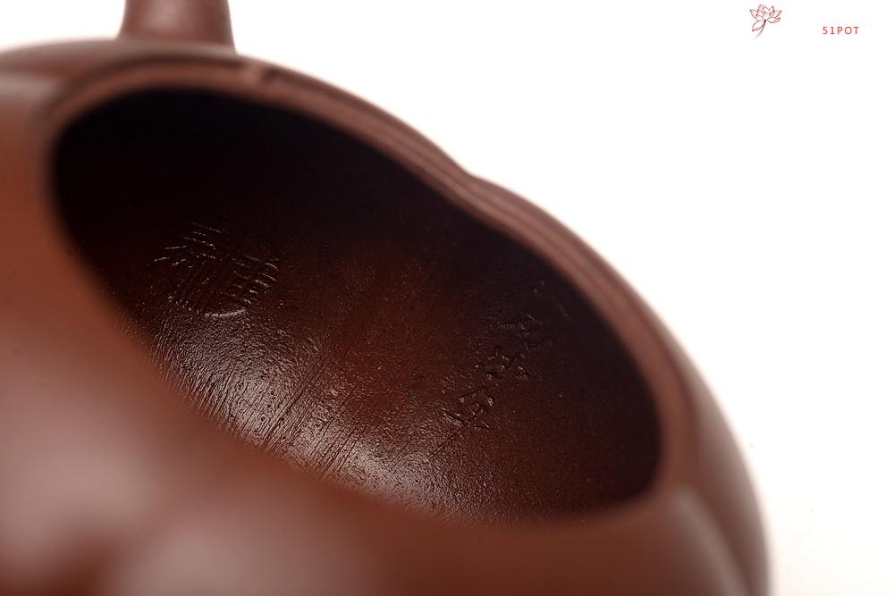 紫砂壶图片：潘丹初丙申夏精品 筋囊花货 全手玉柿二式 秀美逸品 爱不释手的精品 - 美壶网