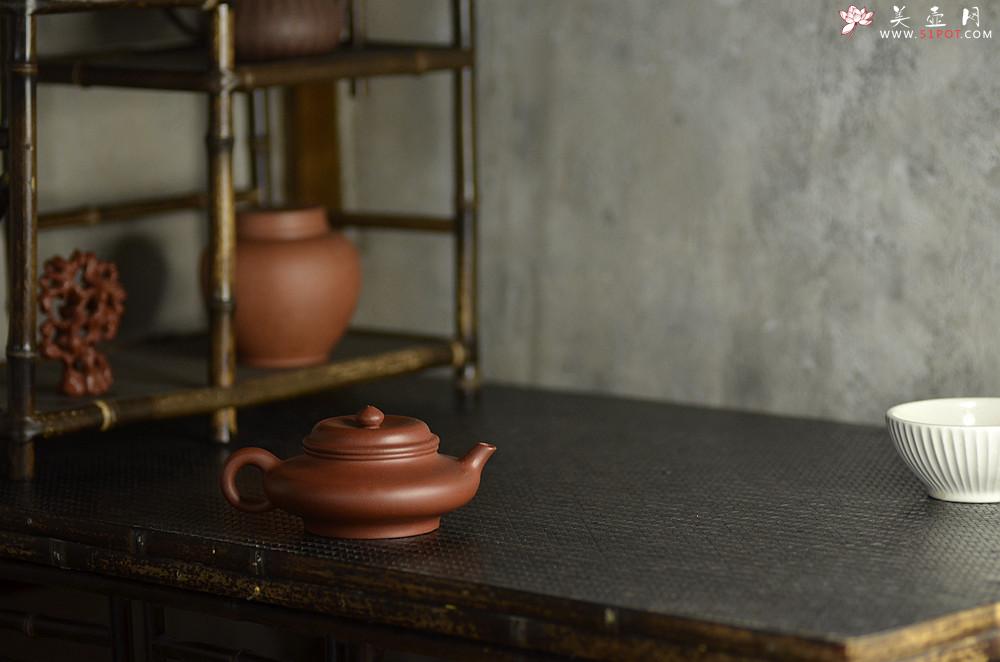 紫砂壶图片：美壶特惠 泓渝山房新品 小虚扁 文雅秀气 传统实用 - 美壶网