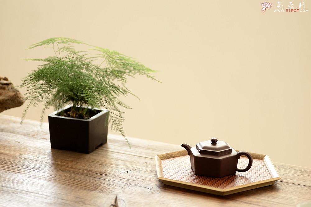 紫砂壶图片：酒虎丙申夏全手新作 古朴文气 素雅精致 六方折角 仅此一把 - 美壶网