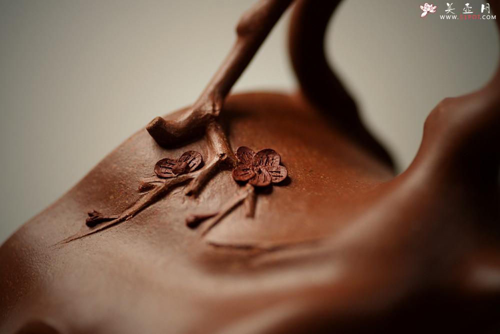 紫砂壶图片：单志萍经典代表作 丙申夏 全手精品花器 喜上眉梢 立体梅花 喜庆~ - 美壶网