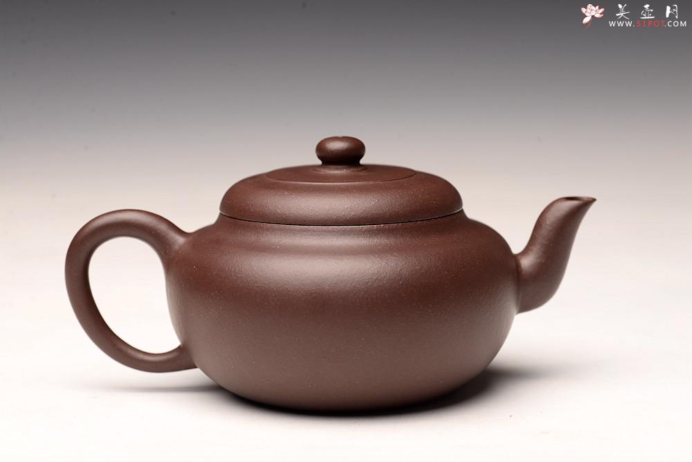 紫砂壶图片：王薇丙申夏全手精品 气韵贯通 型制耐品 优质紫泥 摹古圆壶 - 美壶网