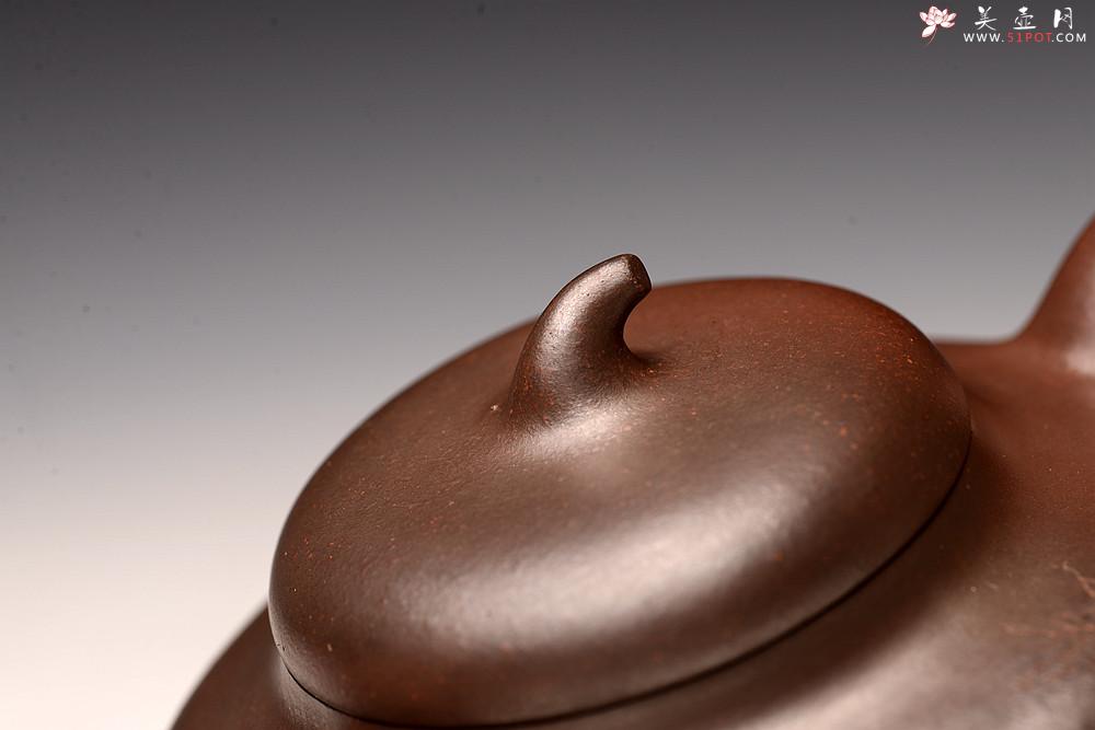 紫砂壶图片：沈秋伟经典作品 气窑窑变 高路精刻 传统全手工 线条舒畅 果元 - 美壶网
