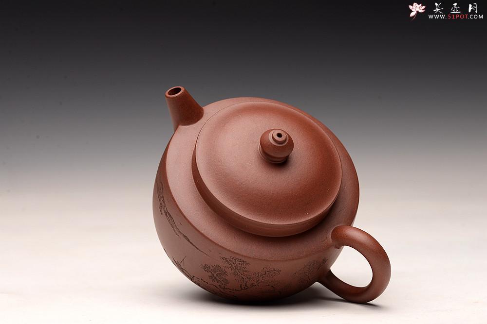 紫砂壶图片：朱牧清精致作品 宫灯 古朴文气 炮管直流 杀茶利器 - 美壶网