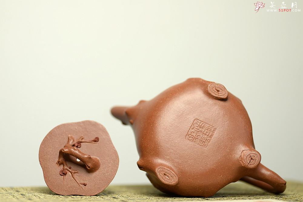 紫砂壶图片：单志萍经典代表作 丙申夏 全手精品花器 喜上眉梢 立体梅花 喜庆~ - 美壶网