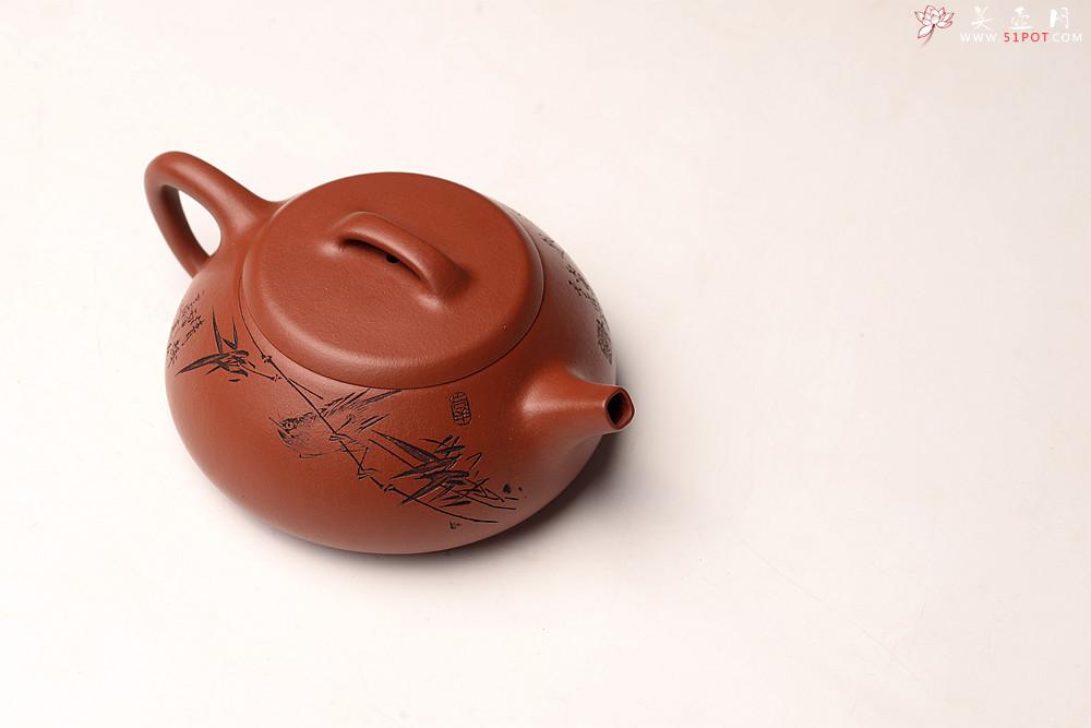 紫砂壶图片：张云熙丙申夏全手精品 雅致耐品 杀茶利器 新味朱泥石瓢 装饰文气 - 美壶网