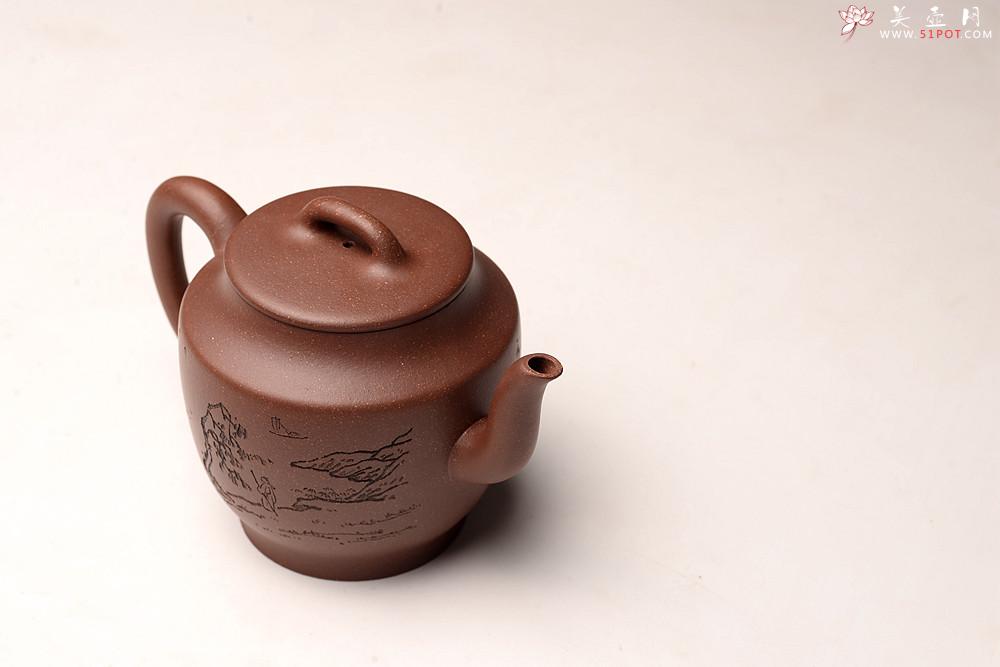 紫砂壶图片：张听刚精心装饰 元瑞 古风秉然 老紫泥调砂 做工精致 - 美壶网