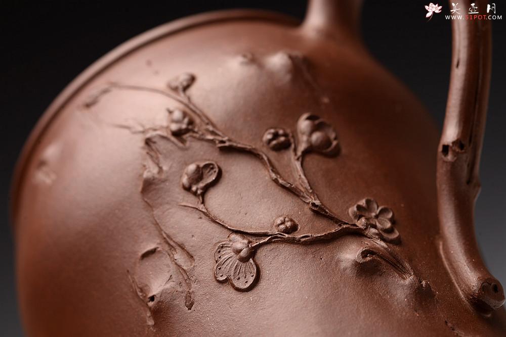 紫砂壶图片：潘丹初丙申秋全手作品 精致梅花 秀雅得趣 咏梅 做工严谨 - 美壶网