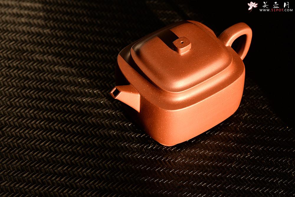 紫砂壶图片：于洪跃丙申秋全手新品 单片拍打 方正俊秀 温文尔雅 紫炉 - 美壶网