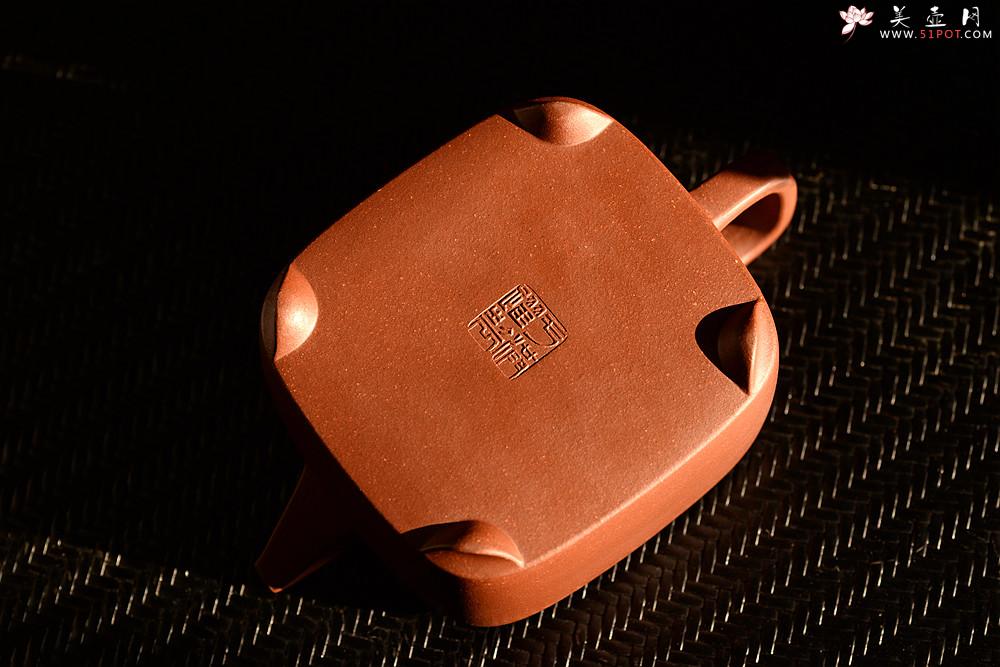 紫砂壶图片：于洪跃丙申秋全手新品 单片拍打 方正俊秀 温文尔雅 紫炉 - 美壶网