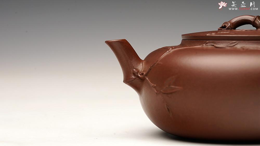 紫砂壶图片：潘丹初丙申秋 文气秀雅 原创作品 灵秀生动 全手紫竹~ 妙趣横生 - 美壶网