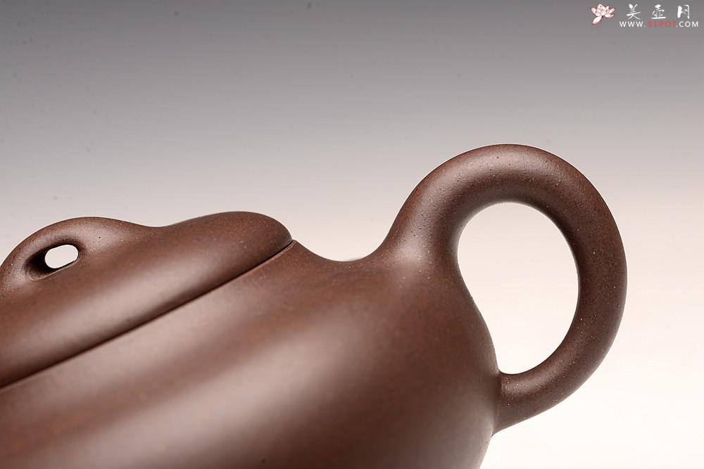 紫砂壶图片：沈秋伟丙申夏全手摹古 饱满耐品 线条流畅 老拼紫 朴圆  - 美壶网