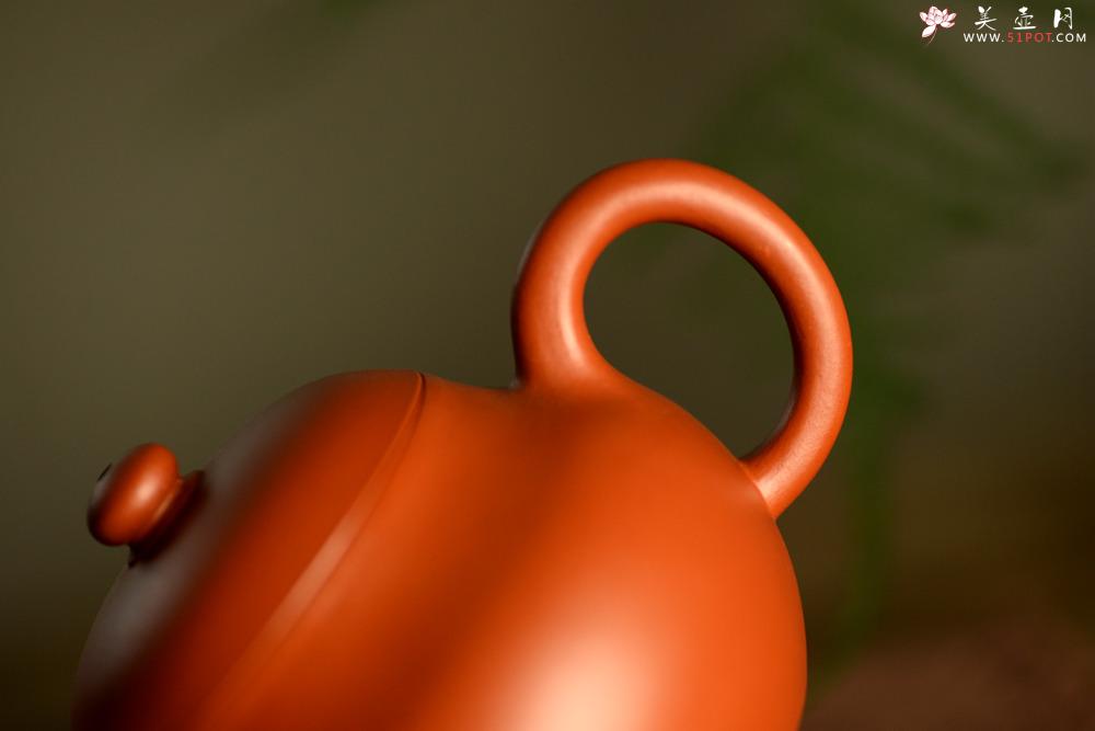 紫砂壶图片：只为茶人 传统器形 古雅大方 优质朱泥 全手君德 - 美壶网