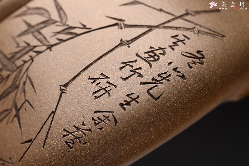 紫砂壶图片:钱建荷丙申全手摹古 张听刚装饰 子冶石瓢 自然舒美 不再接受定做 - 美壶网