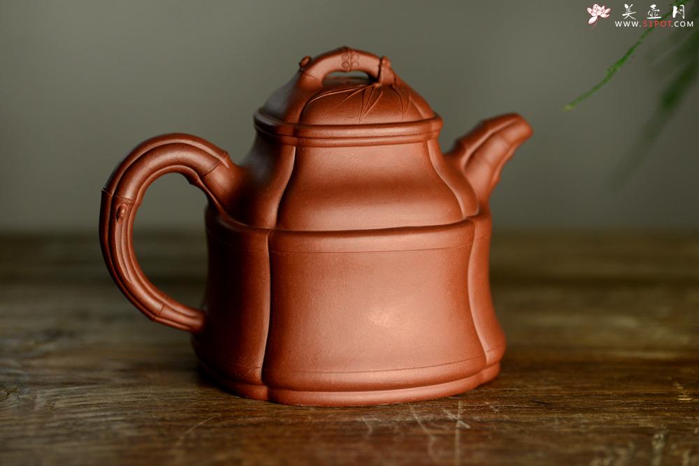 紫砂壶图片：朱牧清新作 豪放大气 不拘小节 大品竹鼎 - 美壶网
