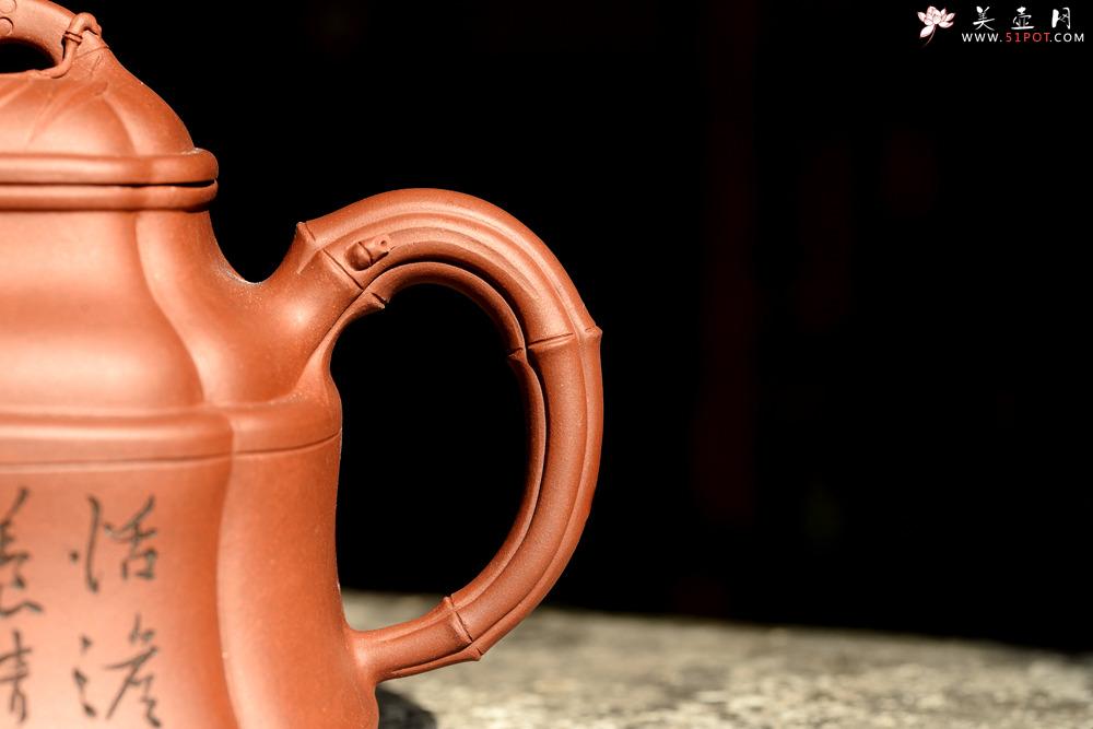 紫砂壶图片：朱牧清新作 豪放大气 不拘小节 竹鼎 - 美壶网