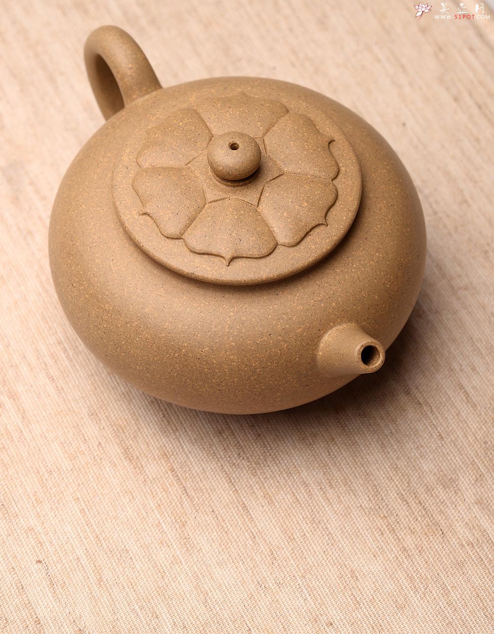 紫砂壶图片：储亚丙申秋全手新作 莲意 盖面花瓣亦全手贴制 大口实用 - 美壶网