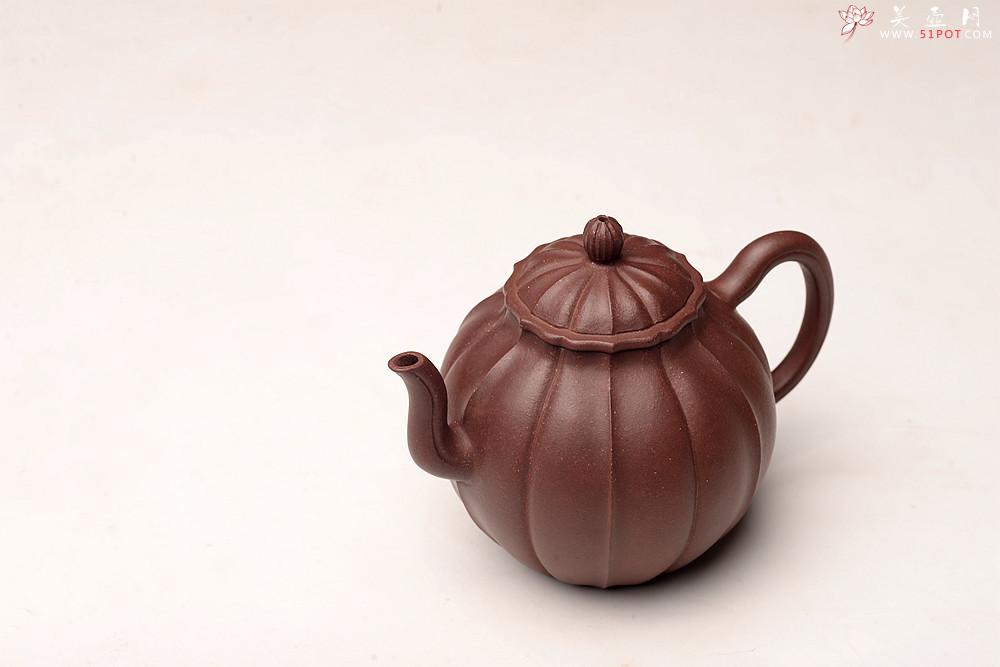 紫砂壶图片：周斌丙申秋全手演绎筋囊器 银台醉客 颇具难度 线条流畅 - 美壶网