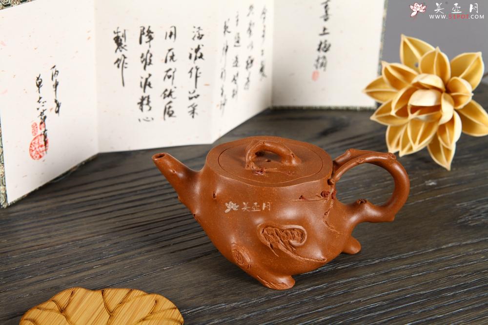 紫砂壶图片：单志萍经典代表作 丙申夏 全手精品花器 喜上眉梢 立体梅花 喜庆~ - 美壶网