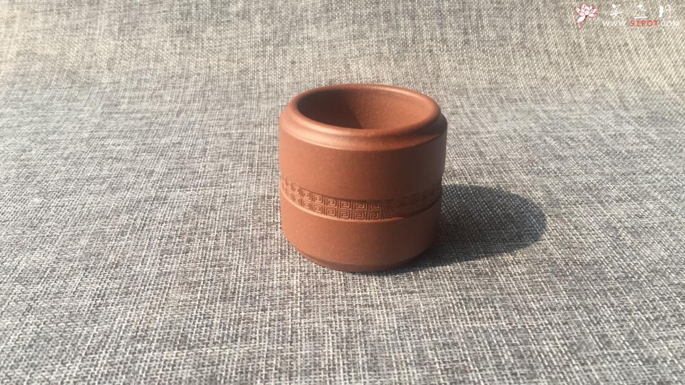 紫砂壶图片：回纹杯 清水泥 - 美壶网