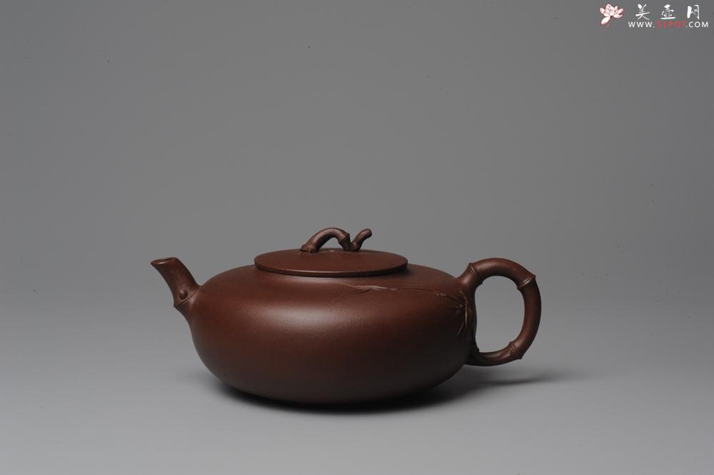 紫砂壶图片：原创全手工紫竹 收藏佳作 - 美壶网