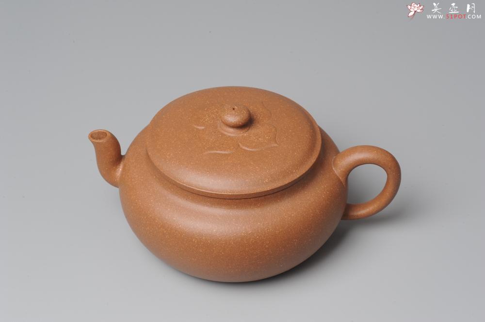 紫砂壶图片：全手工新作柿花 桂花泥 大口实用 - 美壶网