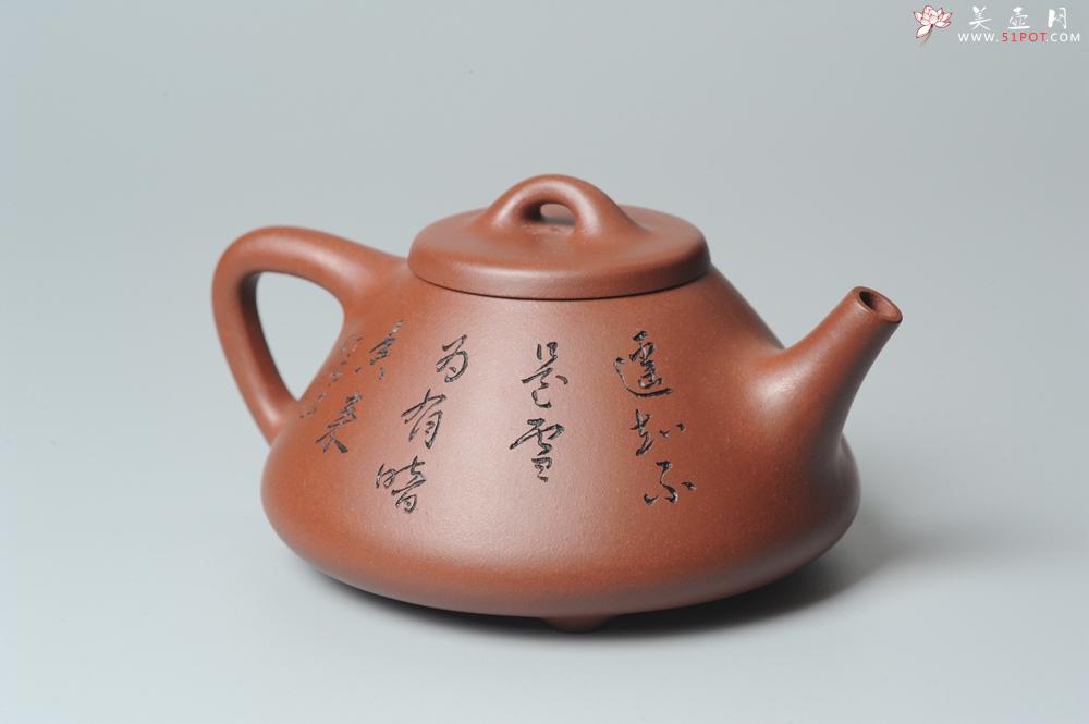 紫砂壶图片：袁冠定文气装饰 全手工子冶石瓢 - 美壶网